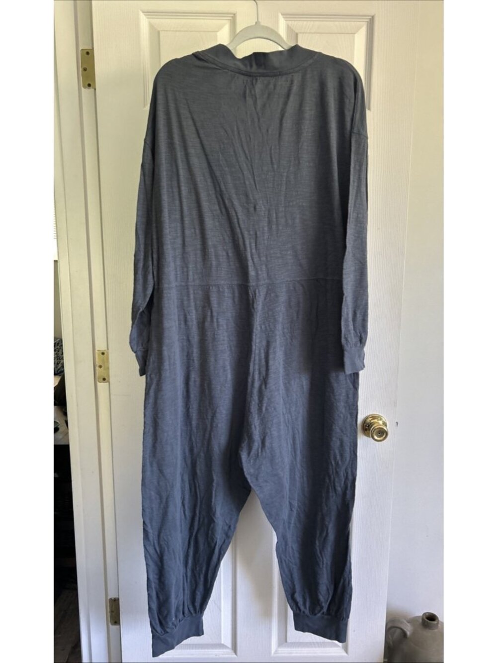 NATURAL LIFE Johnnie Jumpsuit Womens Large Long Sleeve Blue Oversized Boho - Picture 4 of 5